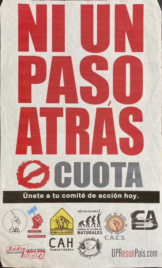Cartel: Ni un paso atrás